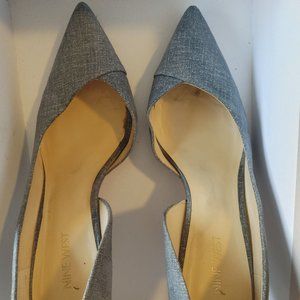 Denim Blue leather Nine West Jowzer D'Orsay pump Size 9